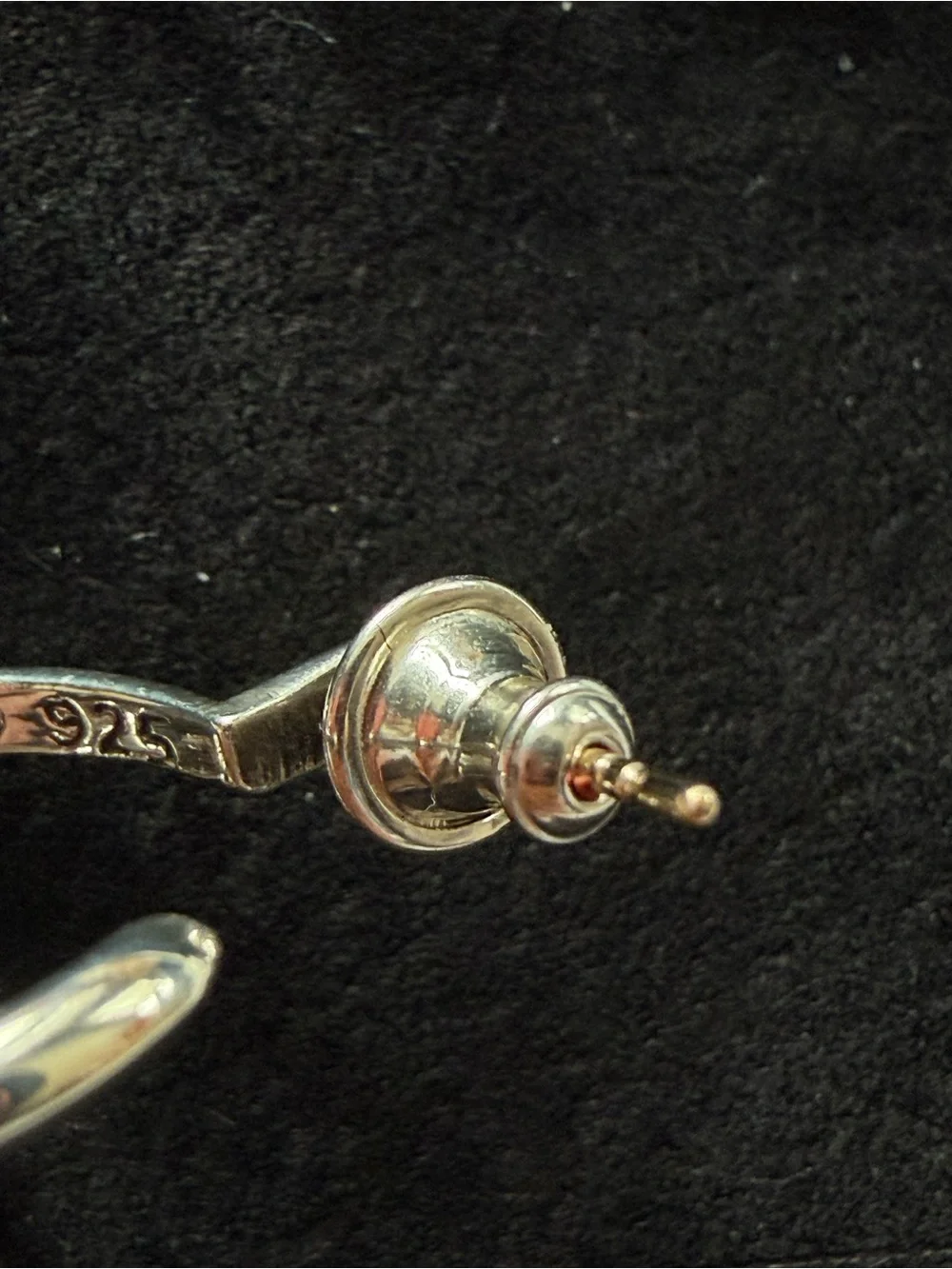 Chrome Hearts Silver #5 Dagger Hoop Earring